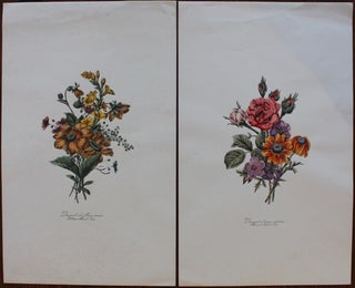 Item #7712 Two floral large prints. ANON
