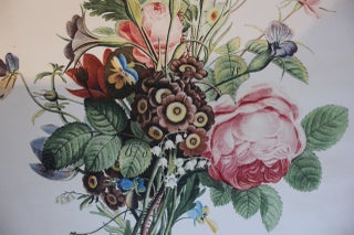 Bouquet de Roses, Anémones, Pensées, Nêles, Auricules, Jonquilles et Muguet