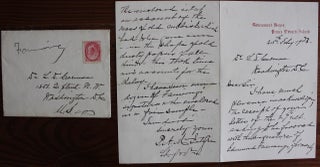 Item #7821 Peter Adolphus McIntyre holograph letter on Government House Prince Edward Island...