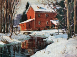 Christmas Card Print of Bruce’s Mill titled “The Red Mill” after a Manly MacDonald painting