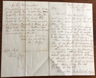 Item #7917 copy handwritten letter Jno Jordan to Captain Starkee? regarding Herne Bay, Kent....