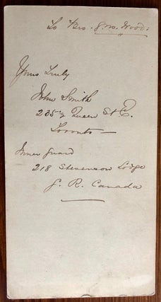 John T Smith of Toronto Cabinet Card signed