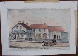Item #7988 Four hand-coloured litho views of residences and street scenes in Ontario. H. Belden...