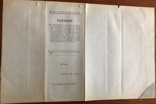 Petition. To the honorable the Legislature in Provincial Parliament Assembled. The Humble Petition from Messrs. Holcomb and Henderson, Messrs. Hooker, Pridham and Company...