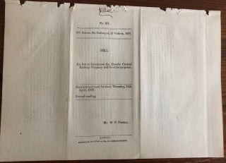 Bill. An Act to incorporate the Canada Central Railway Company. No. 161] [1860]