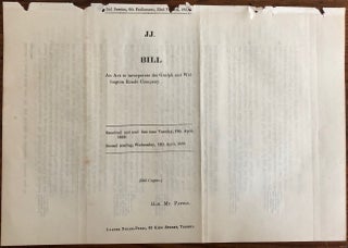 Bill. An Act to incorporate the Guelph and Wellington Roads Company