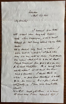 Judge William Elliot manuscript letter to Toronto barrister Henry Cawthra