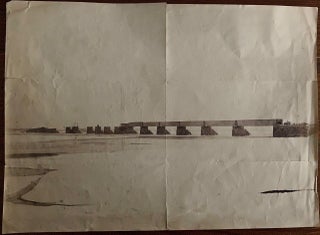 Item #8150 Victoria Bridge from Point St. Charles, Montreal during mid construction, albumen...