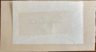 Item #8153 Rudyard Kipling clipped signature. KIPLING Rudyard, Joseph