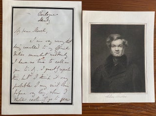 Item #8155 Charles Buller (Chief secretary to Lord Durham) 2 page autographed signed letter and...