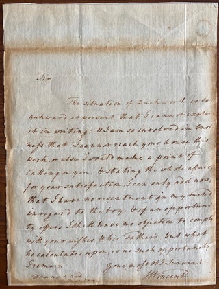 John Jervis, 1st Earl of St Vincent manuscript letter signed regarding Duckworth plus portrait engraving