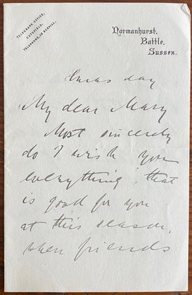 Thomas Brassey 6 autograph letters signed and one card signed, all to Mary Birkett