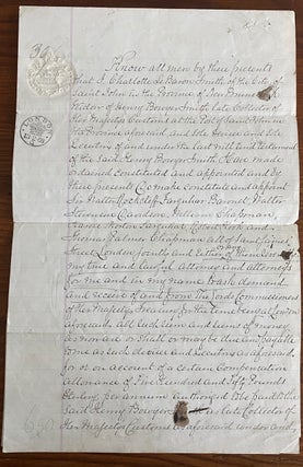 Item #8169 Manuscript signed document, four pages granting Power of Attorney by Charlotte...