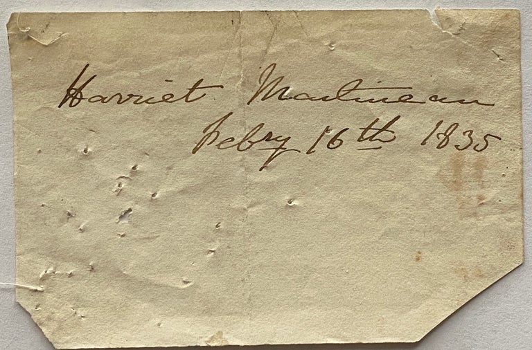 Item #8186 Harriet Martineau signature. Harriet MARTINEAU.