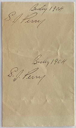 Item #8200 Two Private S.J. Perry signatures of the 6th Regiment, The Duke of Connaught's Own...