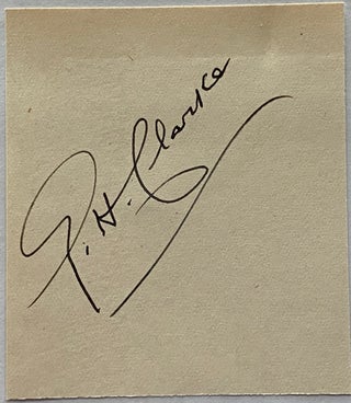 Item #8202 George Herbert Clarke signature. George Herbert CLARKE