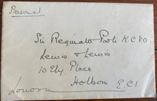 Letter of Joan Peveril Ward Poole (signed Joanie) to her father regarding Lionel Massey