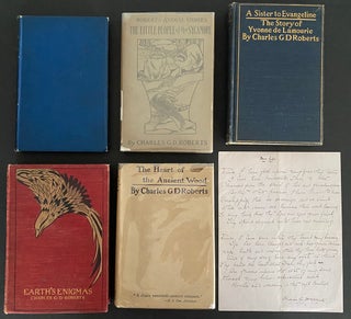 Item #8237 Sir Charles George Douglas Roberts 5 books and 1 signed manuscript collection. Sir...