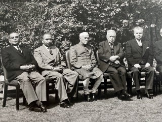 The 1960 Commonwealth Prime Ministers' Conference signed group photo of all 11 attendees.