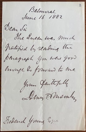 Item #8339 Holograph Letter of Frederick Edward Grey Ponsonby to Sir Frederick Young....