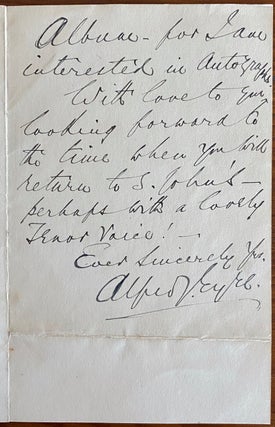 Holograph letter from Alfred James Eyre