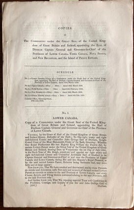 Lord Durham 5 Parliamentary Papers Collection
