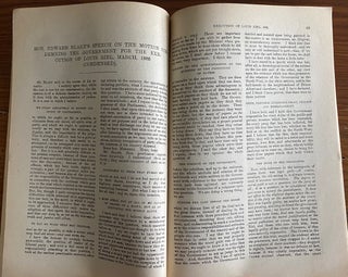 Speeches delivered by Hon. Edward Blake, the leader of the Liberal Party, and a synopsis of the debate on the home rule resolutions in the House of Commons.