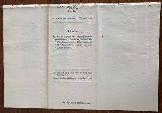 Collection of Seven (7) Canada Imprints and Bills dating from c1837 to 1858 relating primarily Clergy and Land Issues in Upper Canada