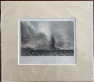 Item #8459 "Niagara Falls from the Ferry" hand-coloured engaving. BARTLETT, J.  COUSEN, after,...
