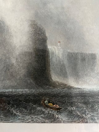 "Niagara Falls from the Ferry" hand-coloured engaving
