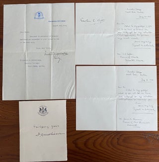 Item #8570 Autographs of three Canadian politicians, J.A. Mathieson ; Arthur L. Sifton ; James K....