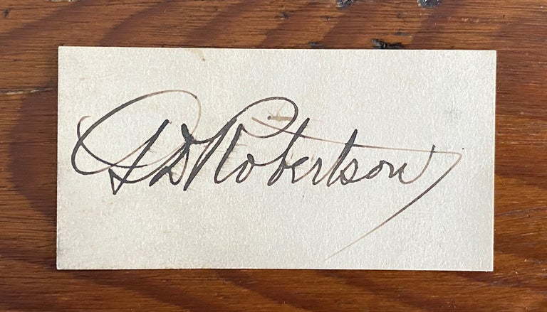 Item #8581 Gideon Decker Robertson signature. Gideon Decker ROBERTSON.