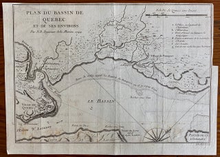 Item #8616 Plan du Bassin de Quebec et de ses environs. Jacques Nicolas BELLIN, Guillaume...
