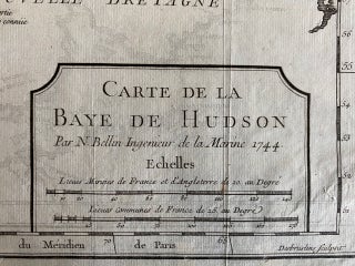Carte de la Baye de Hudson. Par N. Bellin Ingenieur de la Marine.