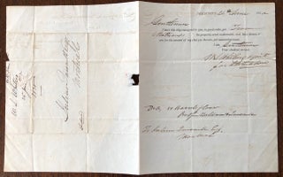Item #8645 Voyageur’s Cargo Contract to Montreal. W L. Whiting, Jules Maurice QUESNEL, William...