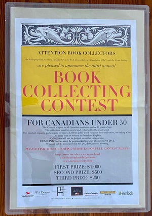 Item #8657 BSC - Canada’s Third National Book Collecting Contest Poster. Bibliographical...