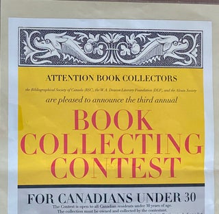 BSC - Canada’s Third National Book Collecting Contest Poster