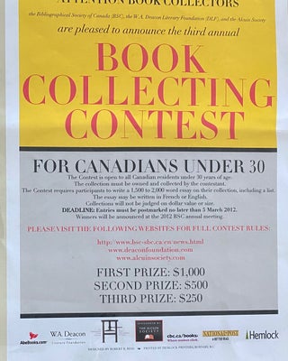 BSC - Canada’s Third National Book Collecting Contest Poster