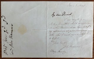 Autograph Letter Signed 6th Duke of Rutland sent to Benjamin Disraeli