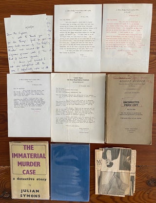 British crime fiction collection featuring Julian Symons and H.R.F. Keating, including copies of their first books