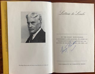 Letters to Limbo: The Letters of Robert Borden Prime Minister of Canada, 1911-1920