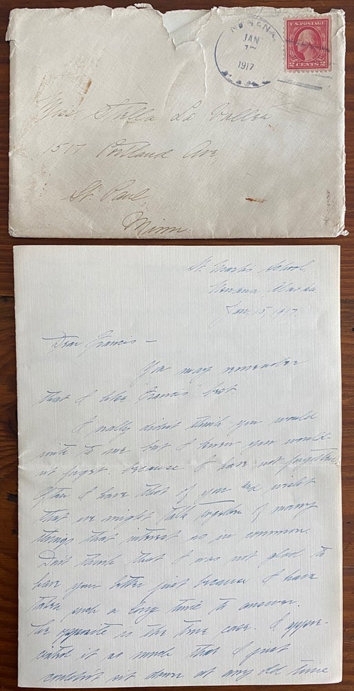 Item #8723 Holograph 1917 Missionary Letter from St. Mark's School Nenana, Alaska. "TOMMY".