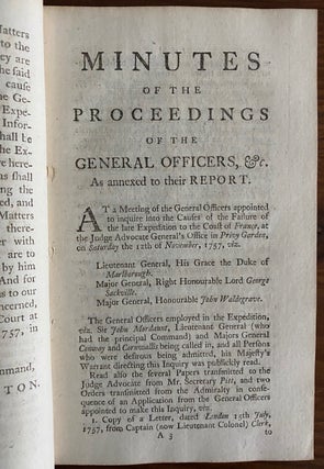 The report of the general officers, appointed By his Majesty's Warrant of the First of November 1757, to inquire into the causes of the failure of the late expedition to the coasts of France ...