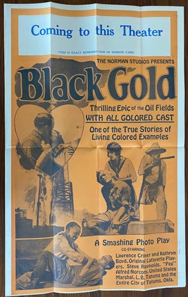 Item #8804 Black Gold ; promotional brochure or pressbook early African American cinema. Richard...