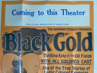 Black Gold ; promotional brochure or pressbook early African American cinema