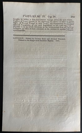 An Act to explain and amend the Laws relating to Lands holden in Free and common Soccage in the Province of Lower Canada