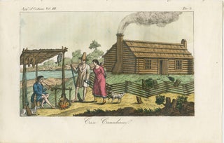 5 coloured circa 1826 prints of early Canadian Indigenous people in suggested period clothing