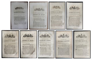 Item #8958 Newfoundland 9 Legal British Acts grouping from 1806 to 1849. British Government - Act...