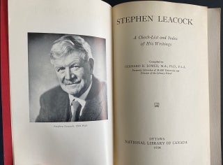 Stephen Leacock : A check-list and index of his writings