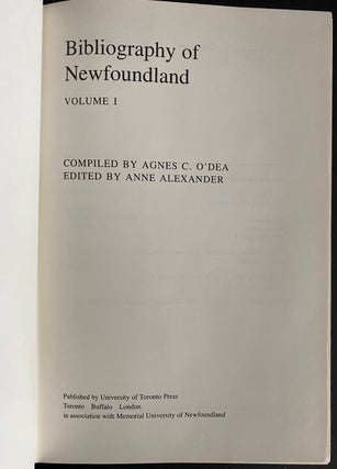 Bibliography of Newfoundland (2 Volumes)